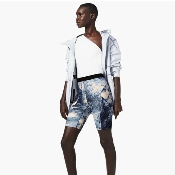 Lululemon Esker Shorts Lava Print Blue Denim Multi Lululemon Lab - Picture 1 of 10